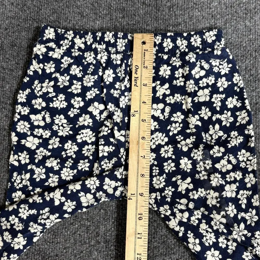 Polo Ralph Lauren Joggers Girls 6X Blue Floral Elastic French Terry